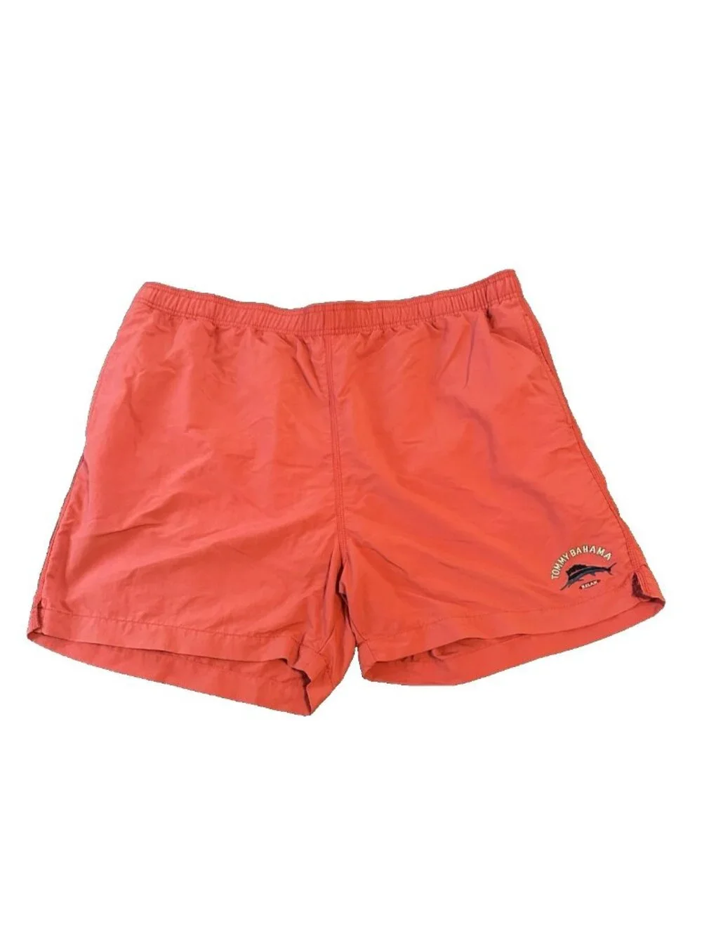 Vintage Tommy Bahama Relax Swim Trunks XL Coral Pink Marlin Logo Shorts Tropical